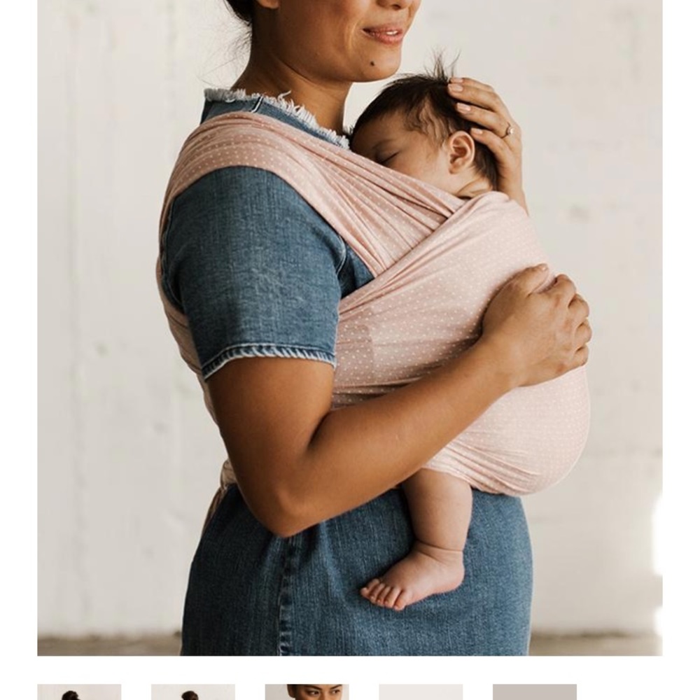 Solly Baby Wrap- Blush Swiss Dot